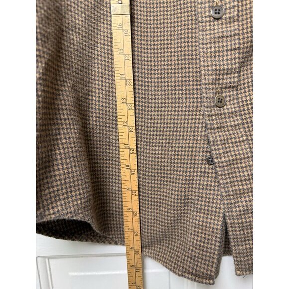 Brooks Brothers Brown And Black Houndstooth Cotton Flannel Men’s Size M - Picture 8 of 9